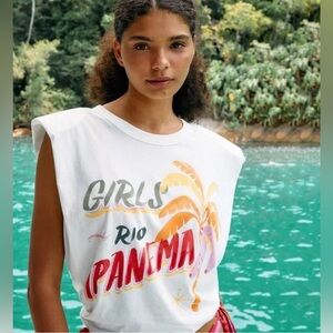 Farm Rio IPANEMA GRAPHIC T-SHIRT IN Medium. 100% organic cotton